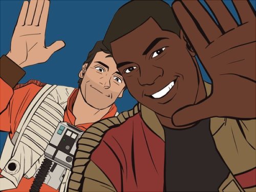 superheroesincolor:  Finn and Poe (via   B44N00)  Get the Star Wars books here  [ Follow SuperheroesInColor on facebook / instagram / twitter / tumblr ]  