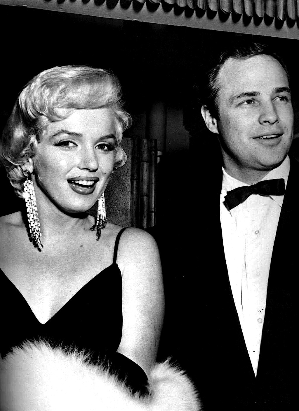 missingmarilyn:  Marilyn Monroe &amp; Marlon Brando at The Rose Tattoo premiere,