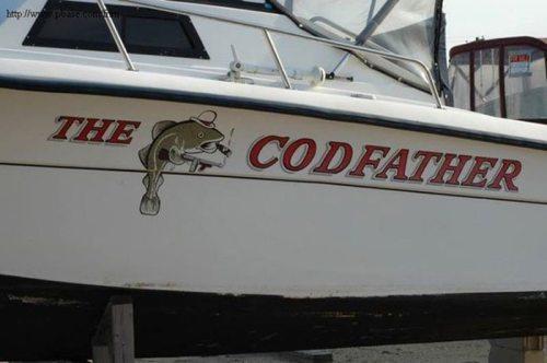 tastefullyoffensive:  Clever Boat Names [via]Previously: Unfortunate Sign Burn Outs