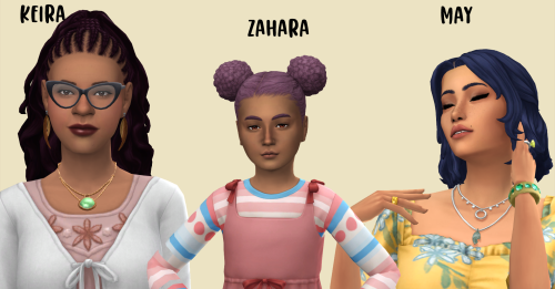 witheringscreations:11 Misc Hairs Recolored in AMPlifiedturns out maxis can make cute sims… but that