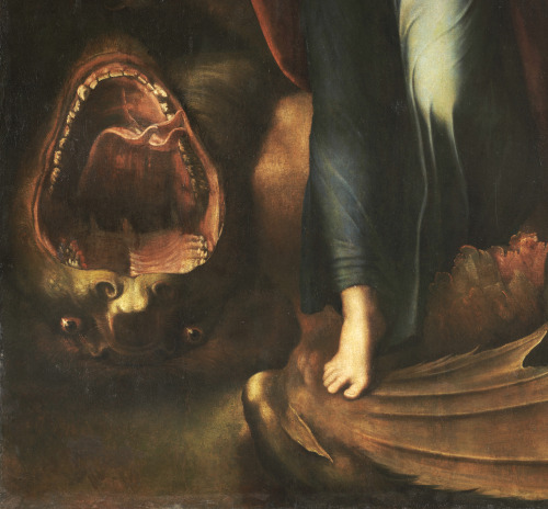 denisforkas:  Raphael - St. Margaret (detail). 1518 