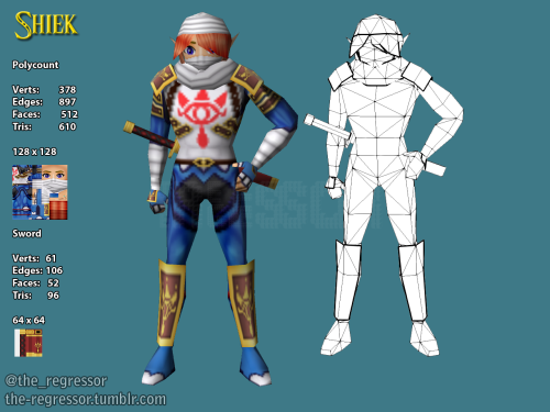 Sheik~Last completed model of the year: low poly Sheik~Mostly based off the Smash Ultimate/BotW de