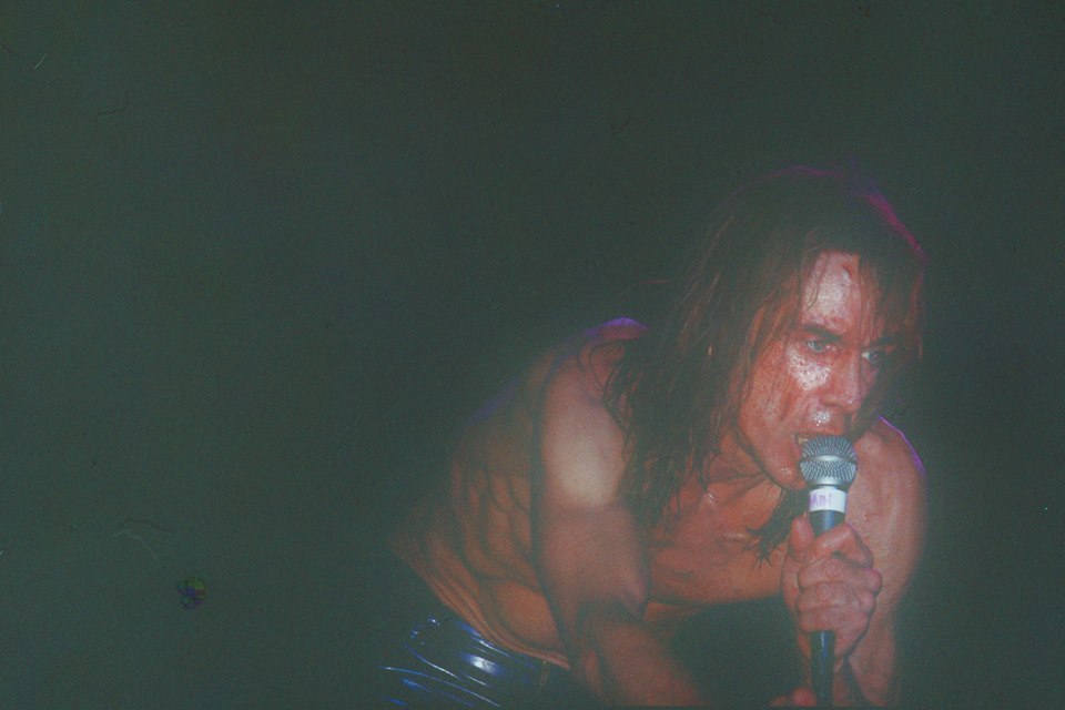 theunderestimator-2:  theunderestimator-2:  Iggy Pop covered in blood during his