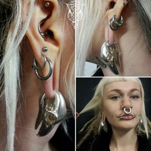 Adorable bird skull weights on the even more adorable Cil ♡♡♡