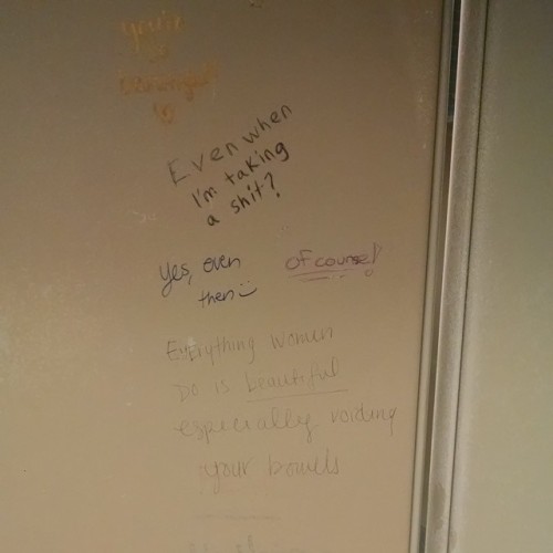 A+ bathroom graffiti, fellow Wolverines.