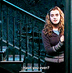 lustgood:   Fred and Hermione book moments  Order of the Phoenix, ch. 28, p. 627. Just before the twins escape Hogwarts. 