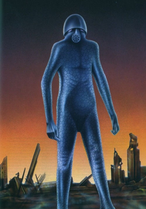 Illustrations of evolutionary possibilities from the book, Future Man (1984): man genetically modifi