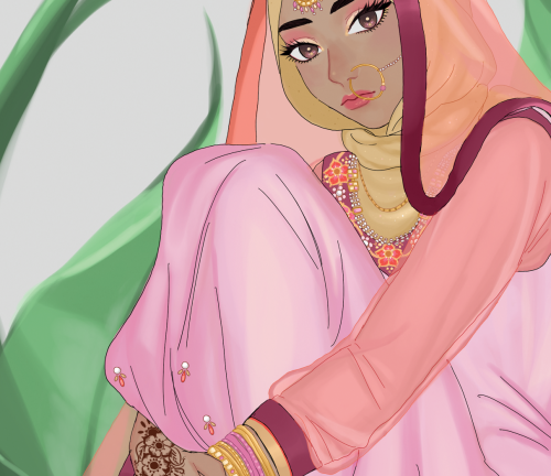  The piece I drew for @hijabizine ! This project means a lot to me, and I am extremely grateful to e