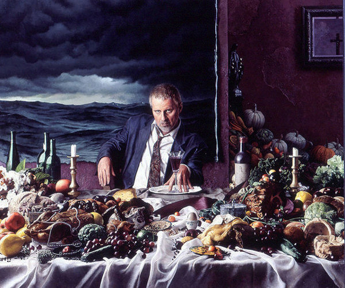   Kent Bellows (1949 – 2005)Self-Portrait with Wine Glass  