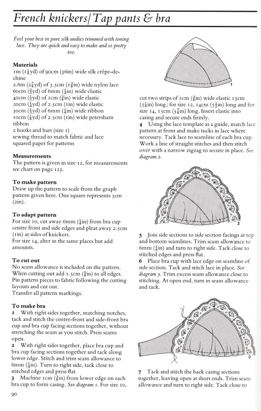 French Knickers & Bra Sewing Pattern By Christine Browett