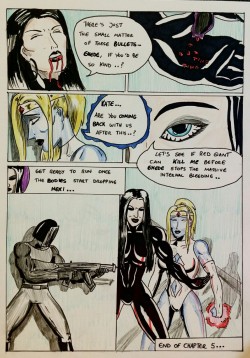 Kate Five Vs Symbiote Comic Page 116  End Of Chapter 5!!  Kate Is Ready To Throw