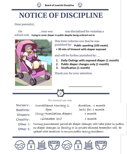 Version 4 of the discipline slips I have created based on the design by Akumi Alice. The picture in 