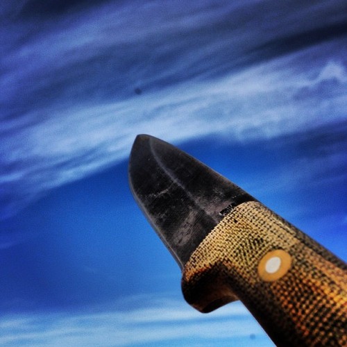 sharpedgereviews - #blindhorseknives #woodsmanpro #knifetothesky...