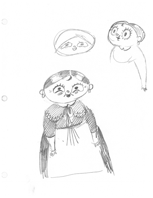 ncrossanimation:  Rough character sketches for the Tavernkeeper from the Songs of the Dark Lantern episode of Over the Garden Wall. Obviously going for a Betty Boop look for her.  And Betty was a well known bigot towards birds. Probably had something