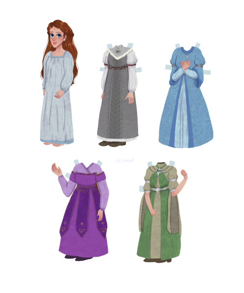 When I was a kid I used to love paperdolls, so I had this idea,  and I added some dresses 