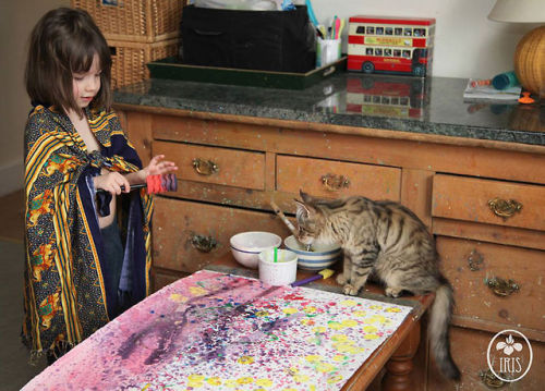 generic-art:   5-Year-Old With Autism Paints Stunning Masterpieces  Autism is a poorly-understood neurological disorder that can impair an individual’s ability to engage in various social interactions. But little 5-year-old Iris Grace in the UK is