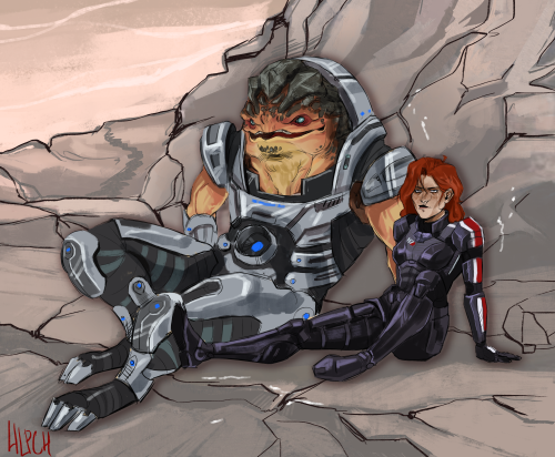 holo-peachy: oK ~ Here we go again… I’m replaying ME trilogy again. It’s ok Grunt still’s my favorite son and a cinnamon roll  