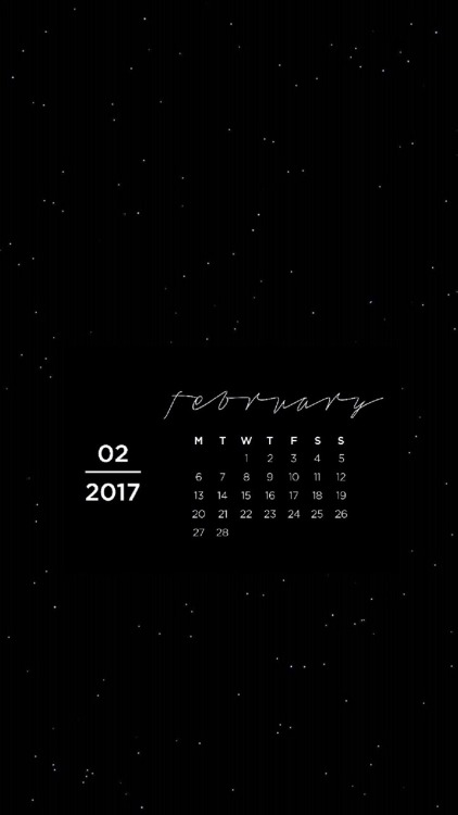 emmastudies:lockscreenxqueen:made 2017 jan&feb calendar lockscreen for u guys with desktop wall 