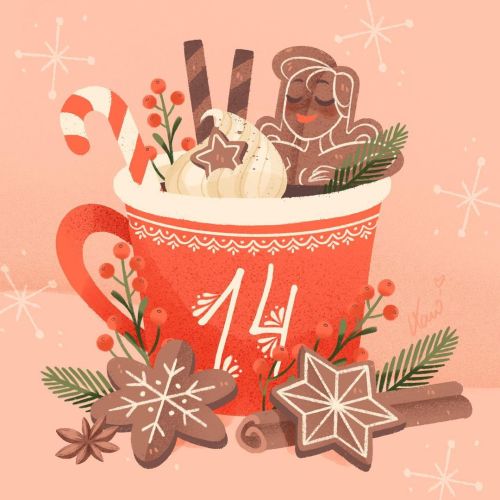 „Hot Chocolate“ for #christmastimewithkaroline2021 ♥️ Second drawing for today. It was fun to draw t
