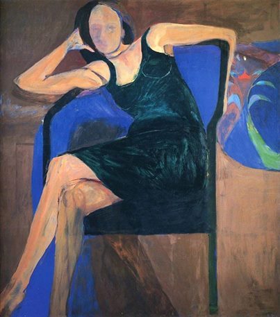 colin-vian: Richard Diebenkorn, Gran mujer, 1967. Óleo sobre lienzo, 228,6 x 203,5 cm, The Richard Diebenkorn Foundation.