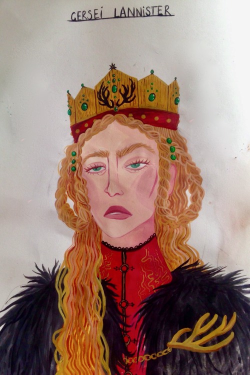 CERSEI LANNISTER“She was as beautiful as men said. A jeweled tiara gleamed amidst her long gol