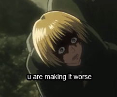 zombiesandporn:  parksandreconcorps:  So as I was screencapping for that last one I noticed something.  Just        “maybe if I shake it hard enough he’ll forget that the female titan is a shifter.” 
