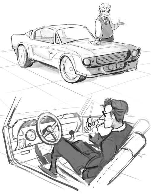 sydsir: cheeky good omens dumpp.s  those cars aren’t 1926 bentleys, they’re 1968 ford fastback musta