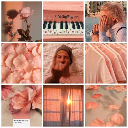 Josh Dun x peach moodboard