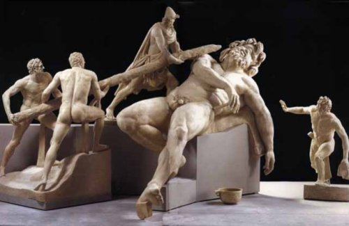 statuemania: Odysseus blinding Polyphemus model (first pic) &amp; reconstruction, Original 2nd c