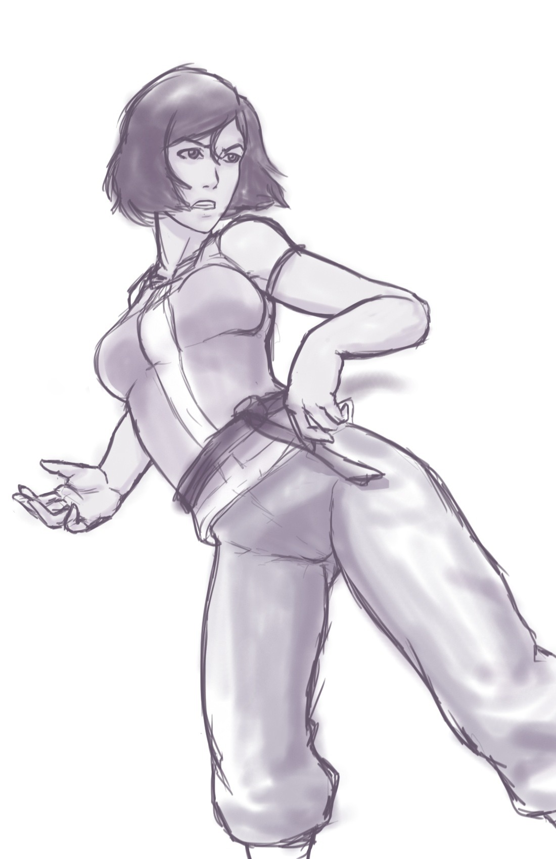 A korra sketch, wanted to get it down fast so the lines are kinda messy.. Im liking