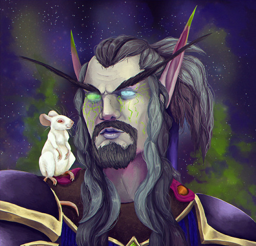 Alistae is a Void elf warlock now serving the Alliance. He was a very bright Blood elf back in his d