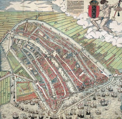 Amsterdam in 1557 and 1662. Five hundred miles of canals were dug in the 1650s alone as the city bec