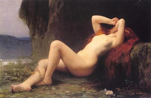 Jules Joseph Lefebvre, Mary Magdalene In The Cave, 1876.