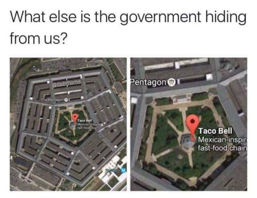 rosas-rifle:I’m at the pentagonI’m at the taco bellI’m at the combination pentagon and taco bell