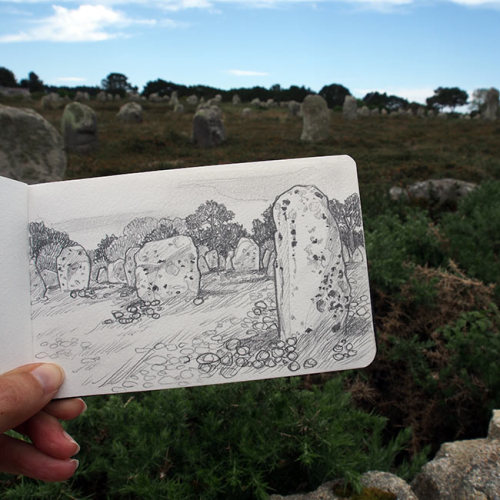 Travel sketches :1. La petite maison face à l'océan - Quiberon / The little house with