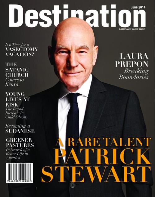 fuckyeahsirpatrickstewart: Sir Patrick Stewart on the upcoming Destination Magazine cover (x)