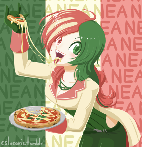 #116 - Neopolitan NeapolitanArt experimenting with Neo agai- Wait… Something’s different about you Neo… … Hmm…Did… you… change your hairstyle? Looks great on you!(I had Neapolitan pizza some days ago so yeah.)Ther