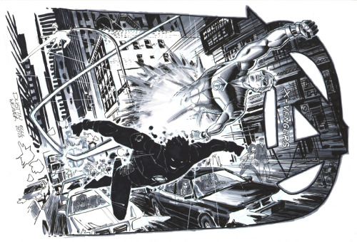 dustinweaver: x-meninyourface:  Cannonball and Sunspot by Dustin Weaver  ECCC 2013 commission.