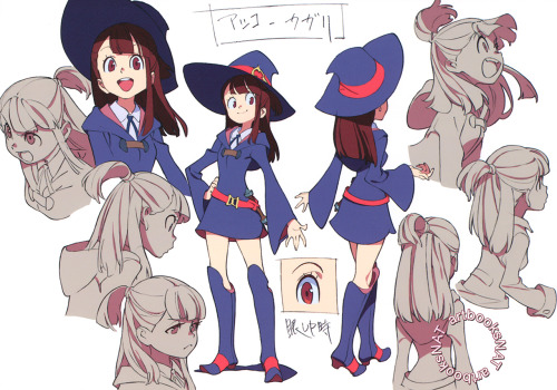 artbooksnat:Little Witch Academia (リトル ウィッチ アカデミア)Full-color character designs for Little Witch Acad