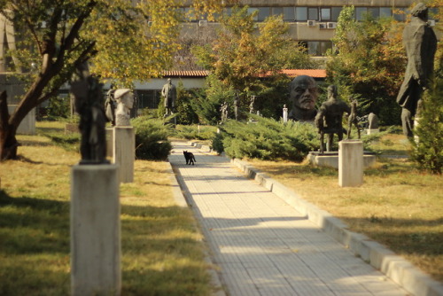 The sculpture garden at the Museum of Socialist Art, Sofia, Bulgaria.Formerly called the Museum of T