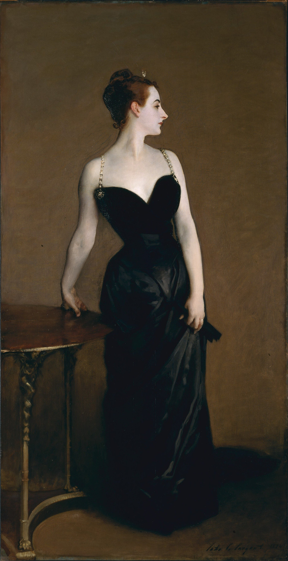Madame X (also known as Madame Pierre Gautreau) via John Singer Sargent
Size: 109.9x208.6 cm
Medium: oil, canvas