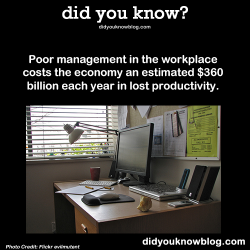 did-you-kno:  Poor management in the workplace