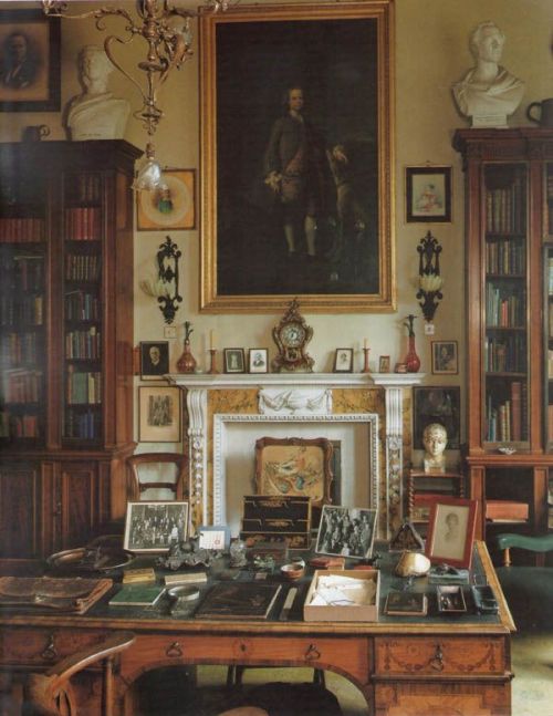 starrydiadems:The Study at Sandon Hall in Staffordshire, England.