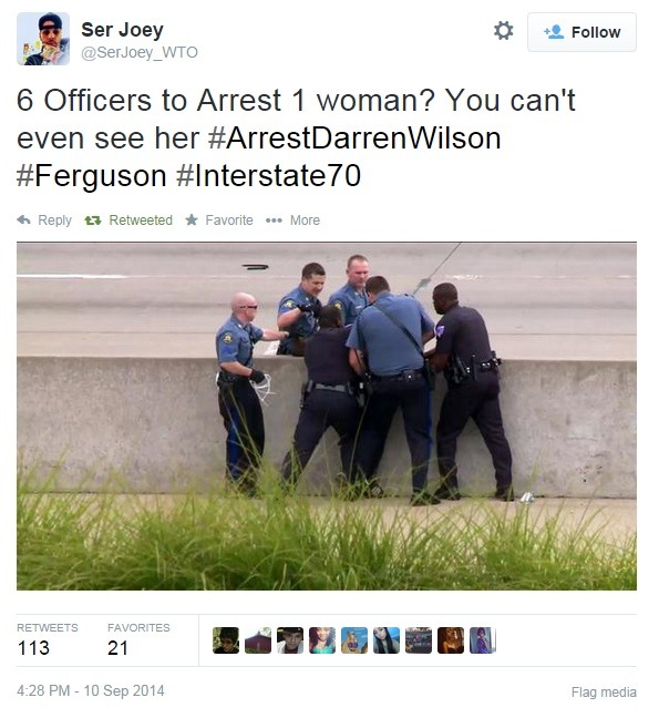 acacophony:  iwriteaboutfeminism:  Police continue to make arrests at Ferguson protest.