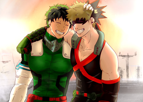 kikajpg: Here’s a pro-heroes bakudeku four-way art collab Elliot (@overexciteddragon), Yitami (@yit