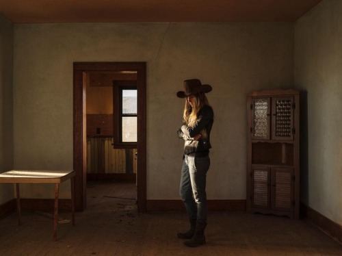 from the new series . . . #underagreatbigsky #mediumformat #wyoming #selfportrait #cowboyhat #cowgir