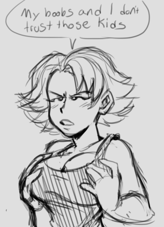 yotomore:Lewd Toonami doodles. Michiko &amp; Hatchin still remains one of my