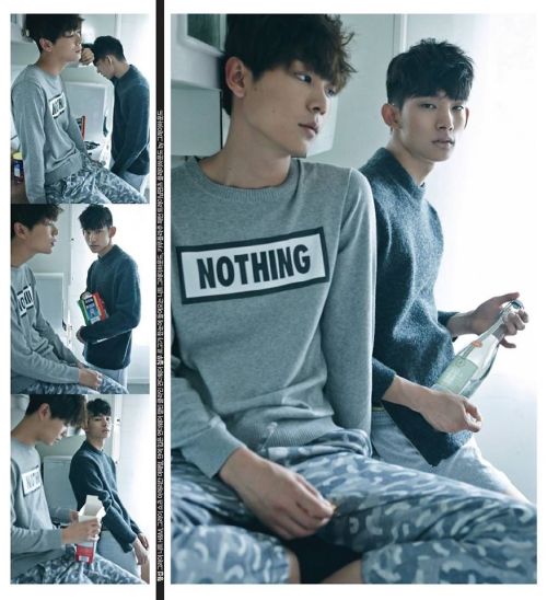 kengdeng:  Lee Cheol Woo & Park Hyeong Seop for CéCi Campus - Bromance Diary  cr. nagi223 via Ma Boyz Friends 