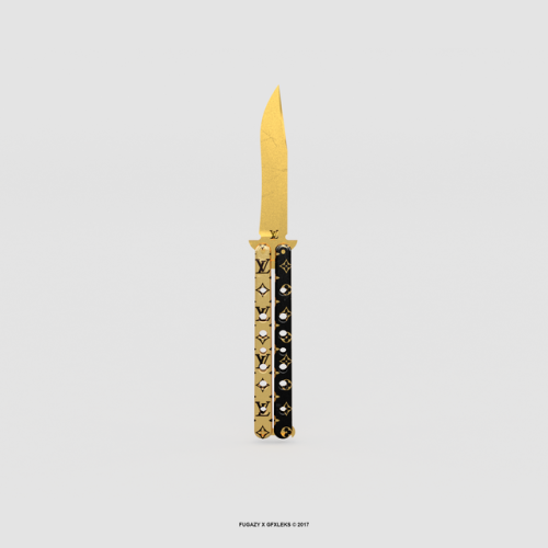 LV Butterfly Knife. Art by @gfxleks