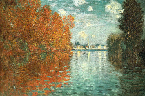 Autumn Effect at Argenteuil, 1873 by Claude Monet. @ The Courtauld Gallery, London, UK